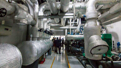 辛集国际皮革城污水源热泵系统...