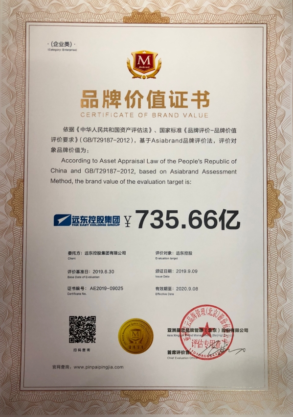 certificate of brand value  2019